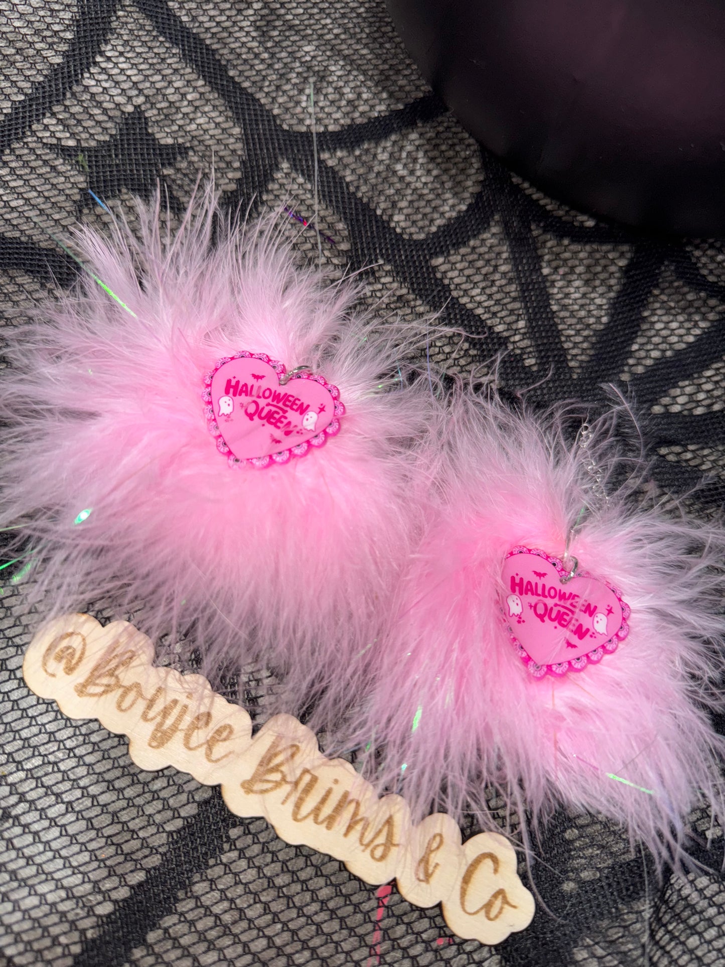 Pom poms. - can be earrings(clips/hooks) OR - piggies (clips/nylon)