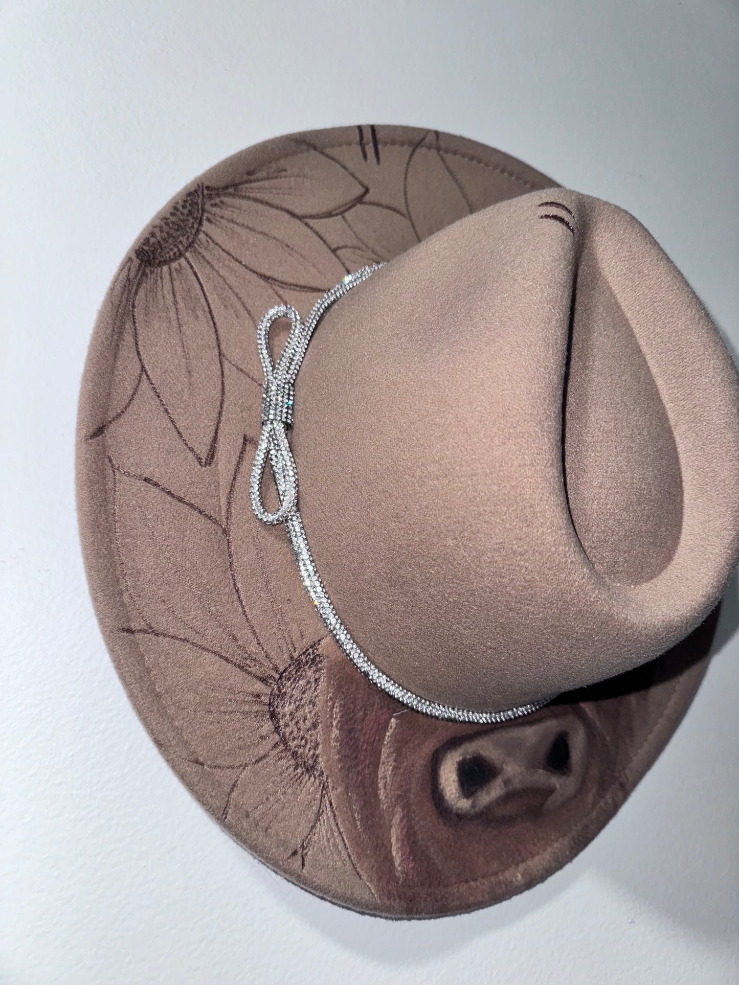 Fancy highland handpainted hat - Wide Brim 2.75"