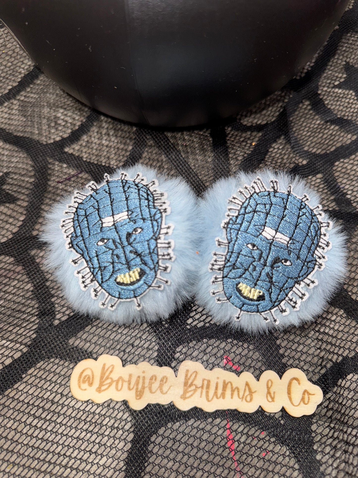Pom poms. - can be earrings(clips/hooks) OR - piggies (clips/nylon)