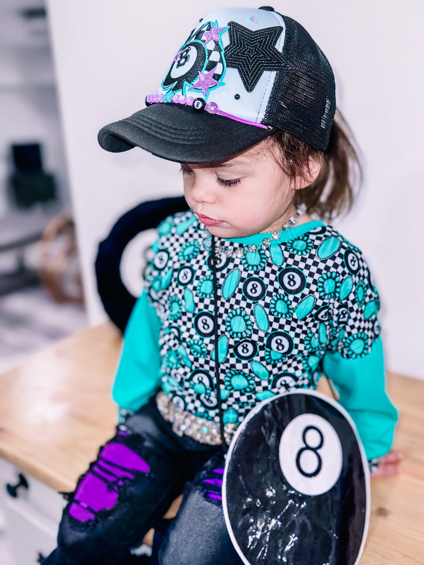 Wild one youth rts trucker hat *worn once for 5 mins for pics* shown on a 3 year old for sizing!