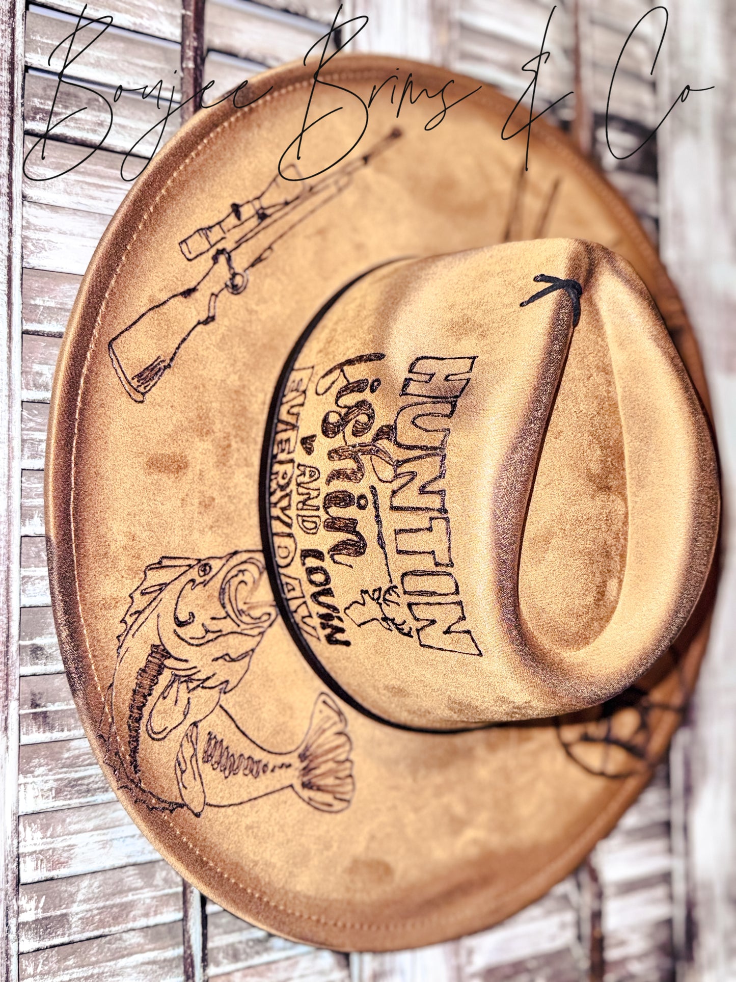 Huntin , Fishin, Loving everyday. Adult adj hat