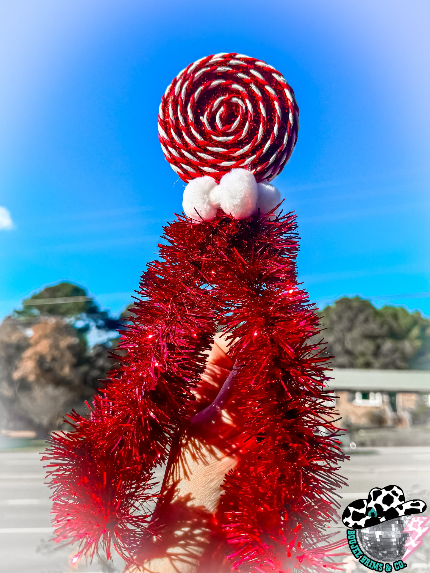 Red lollipop wand