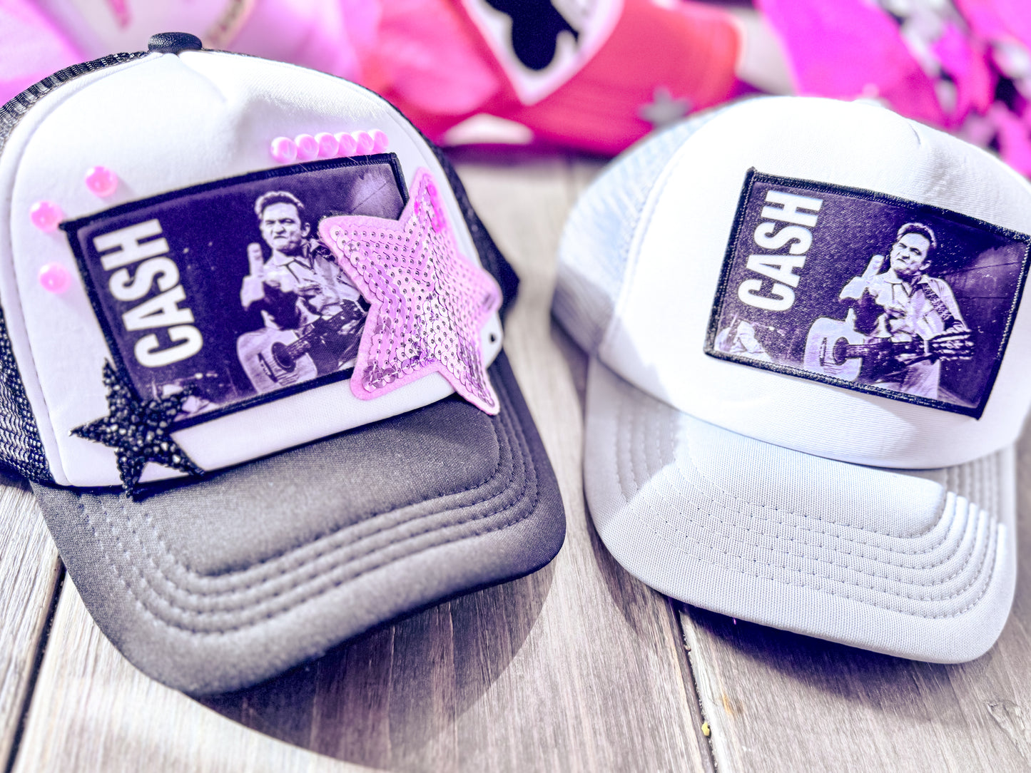 Johnny Cash youth hats- great for siblings/cousins