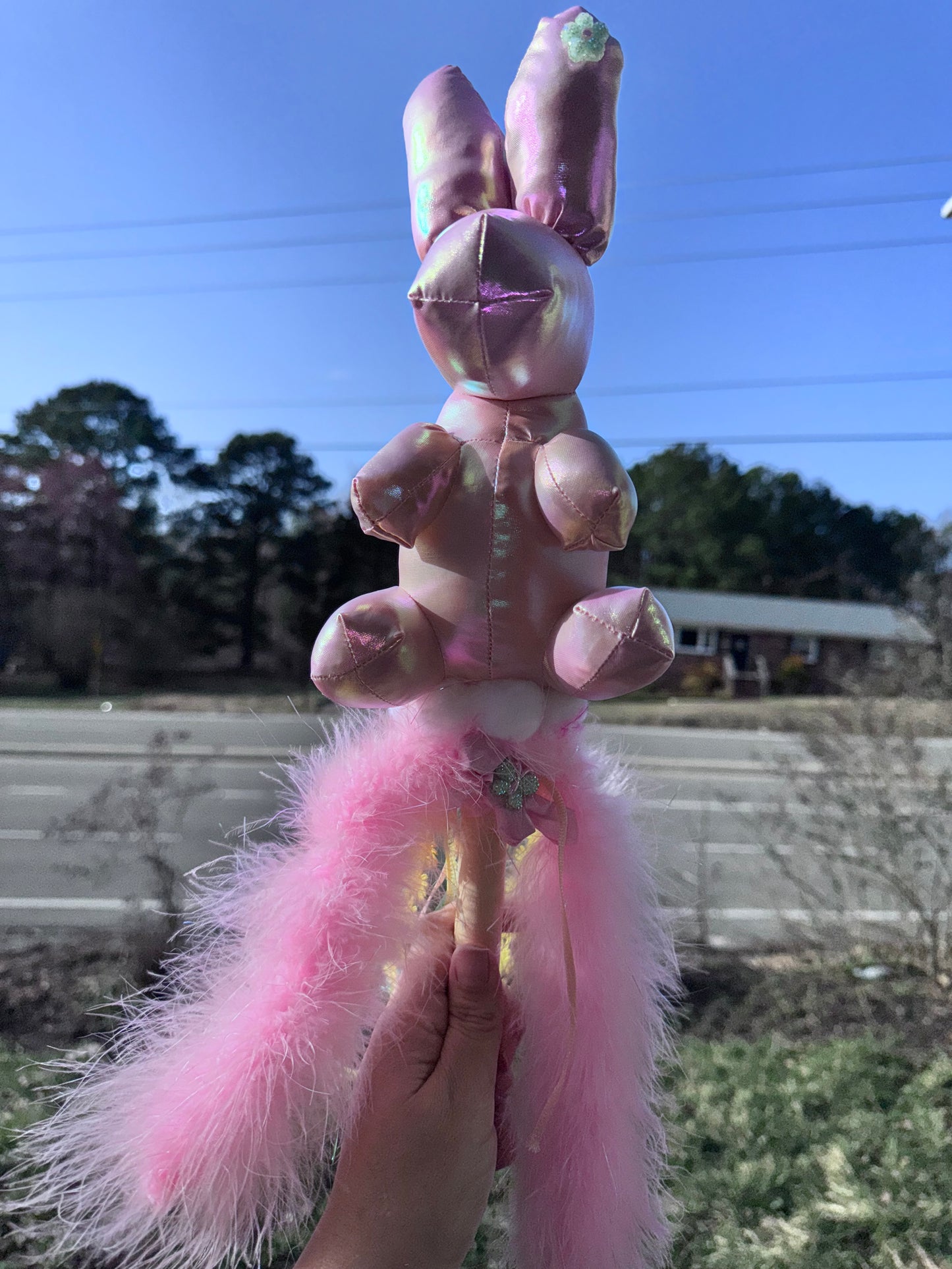 pink Gummy Bunny wand