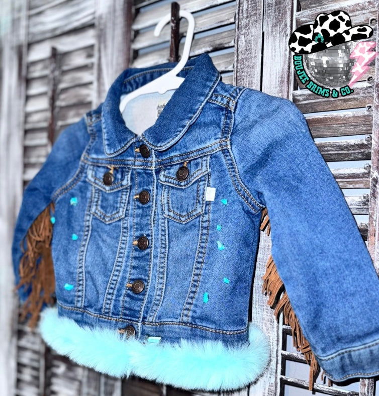 Childrens upcycled jacket. - balloon dog, 18m.