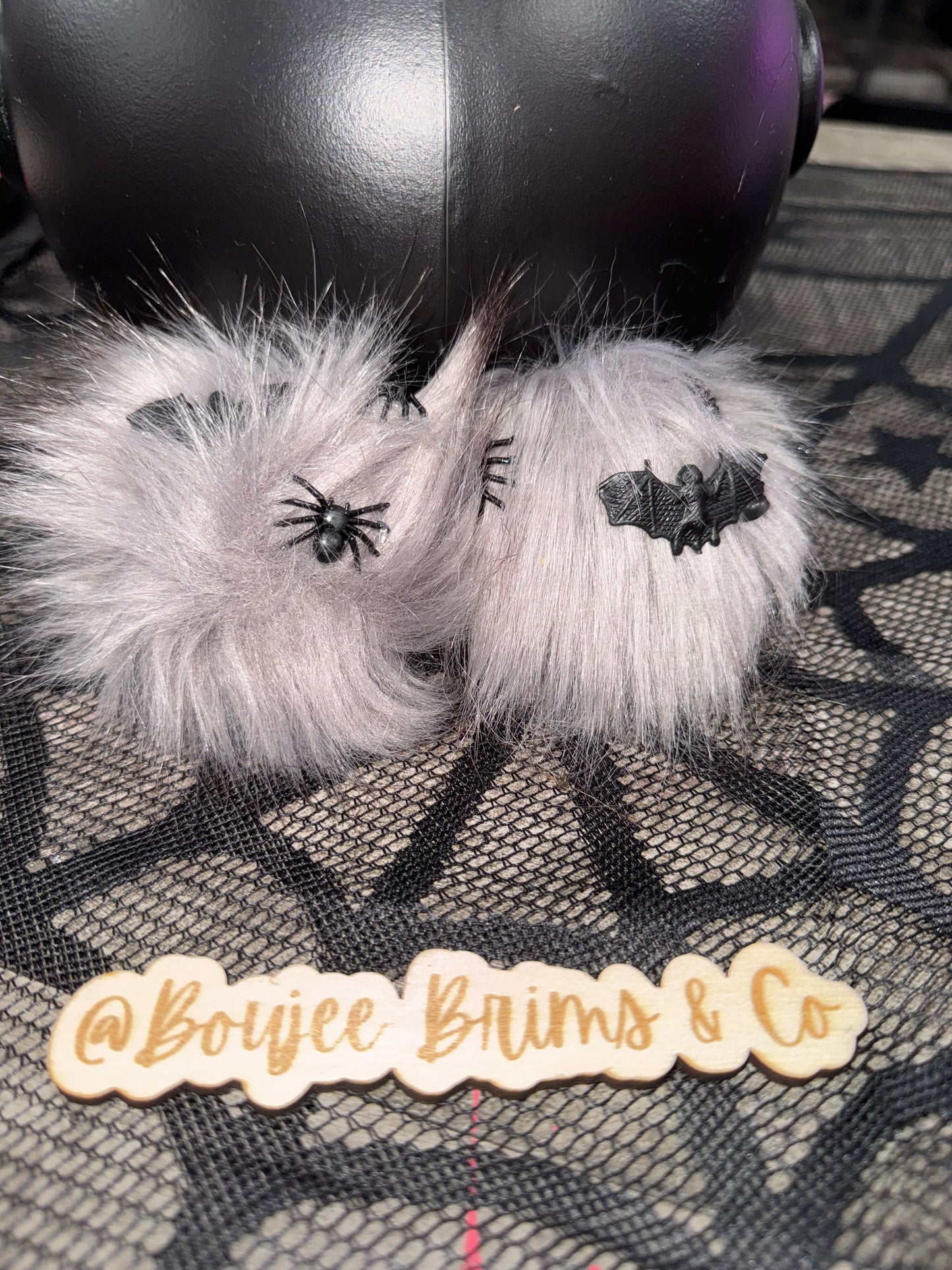 Pom poms. - can be earrings(clips/hooks) OR - piggies (clips/nylon)