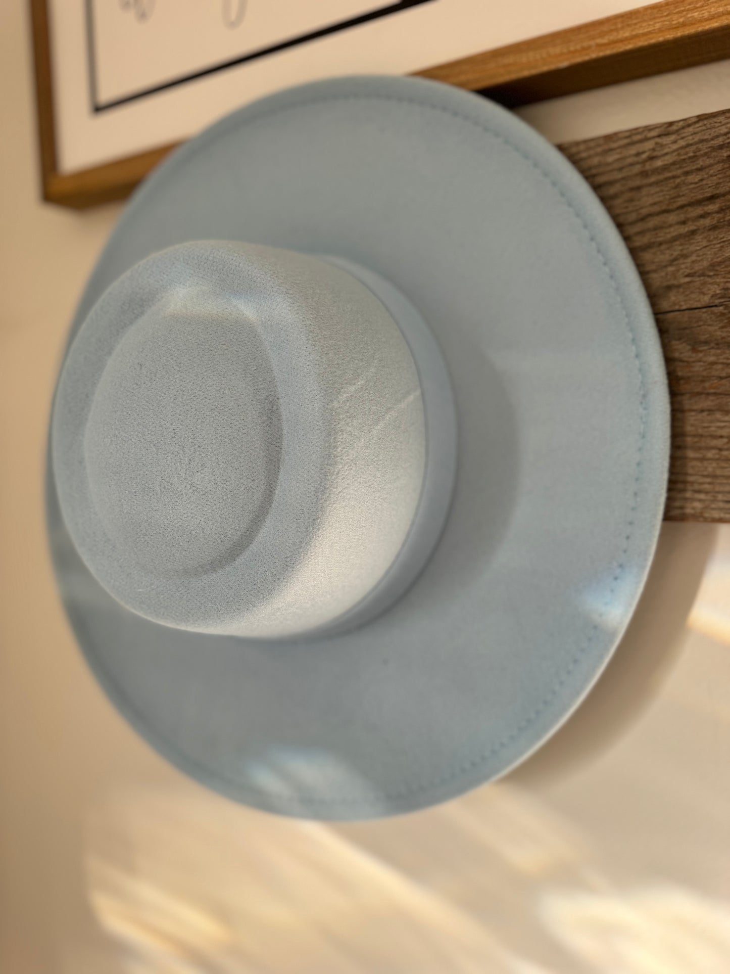 sky blue - extra wide brim adjustable hat - adult poly blend