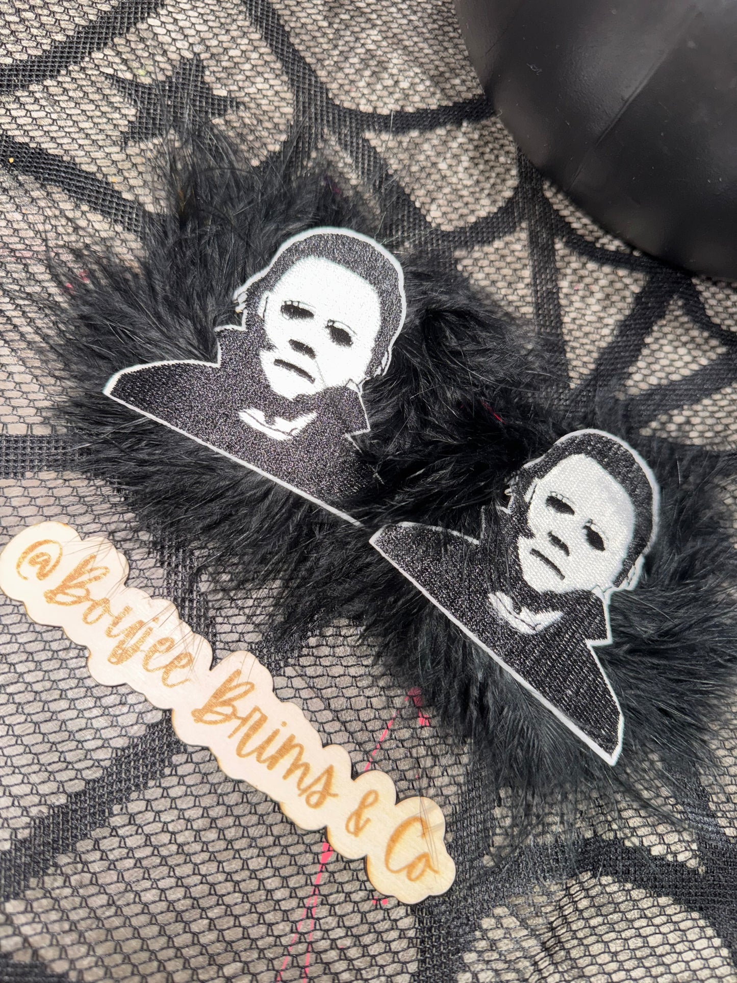 Pom poms. - can be earrings(clips/hooks) OR - piggies (clips/nylon)