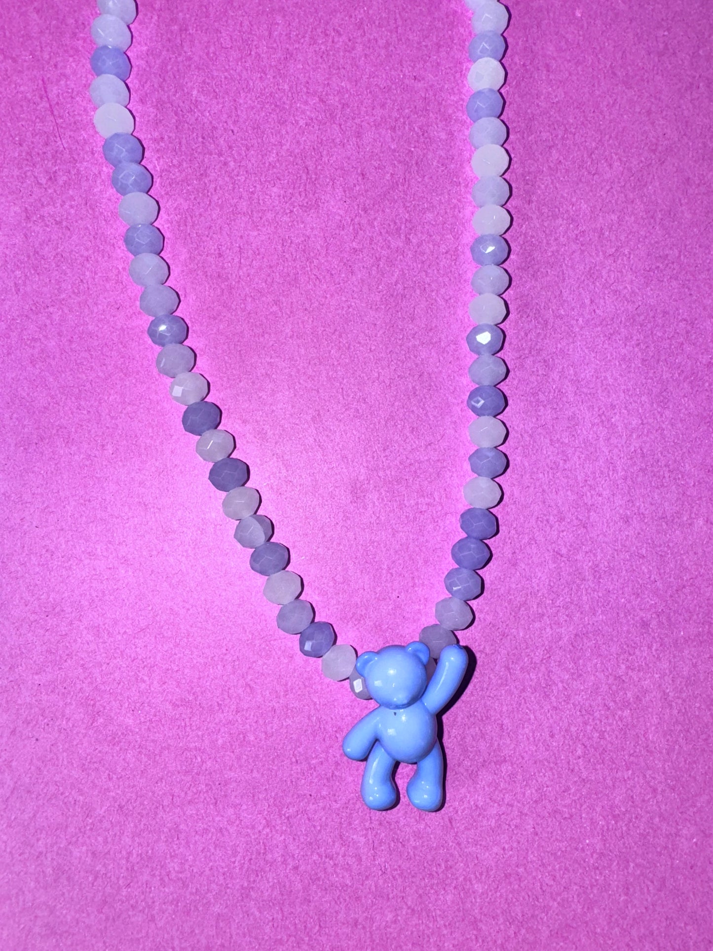 Toddler Lavender Bear Necklace