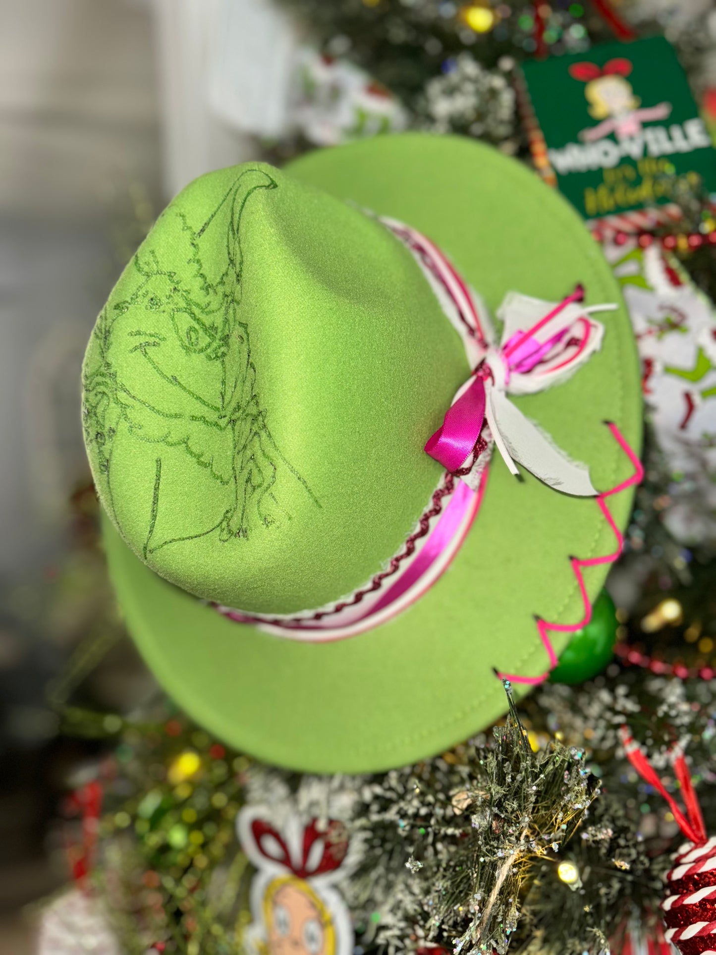 Feeling Grinchy - adult wide brim
