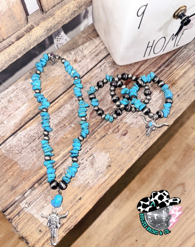 Toddler western longhorn set (12in and bracelets 5.5”)
