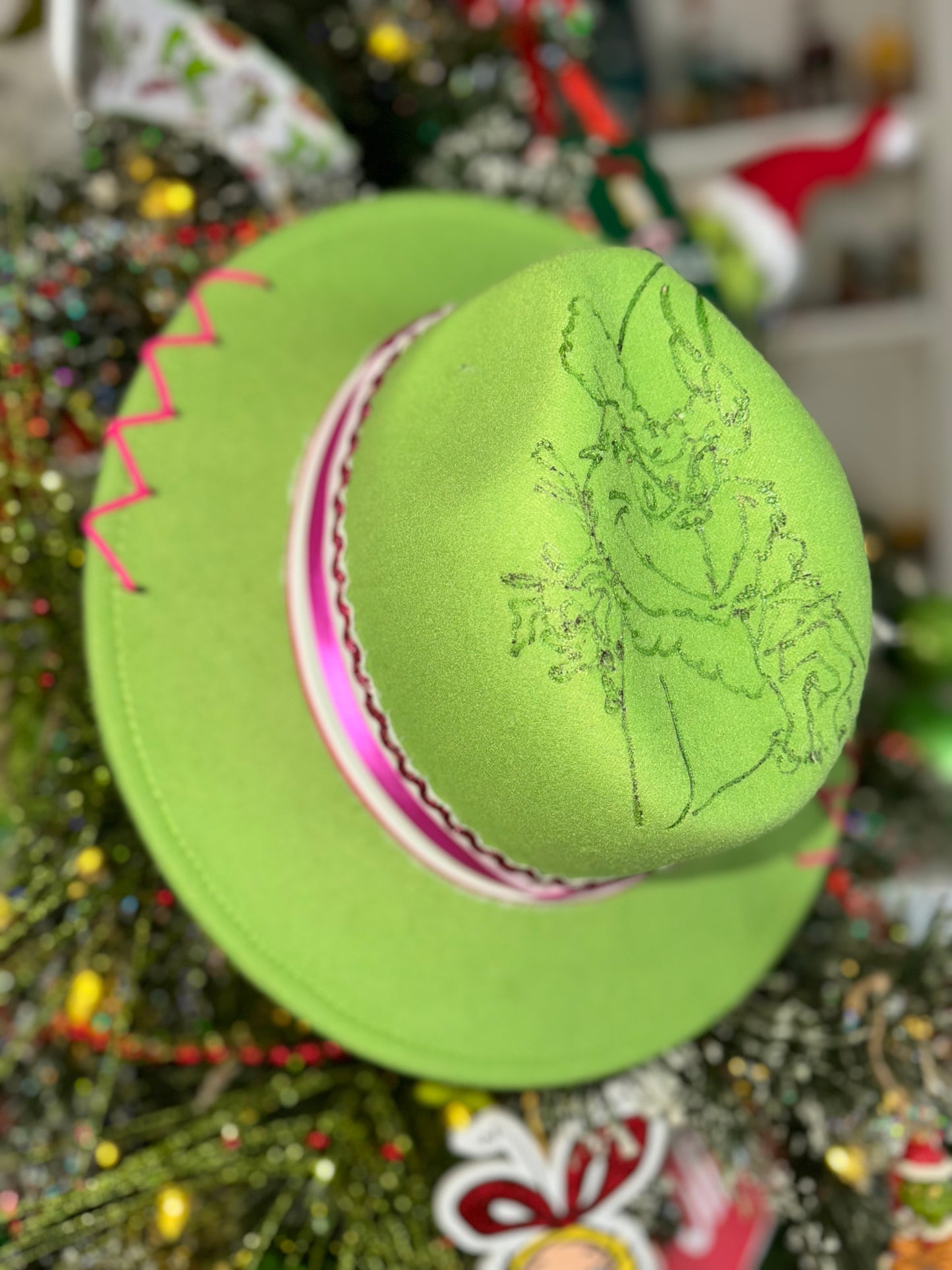 Feeling Grinchy - adult wide brim