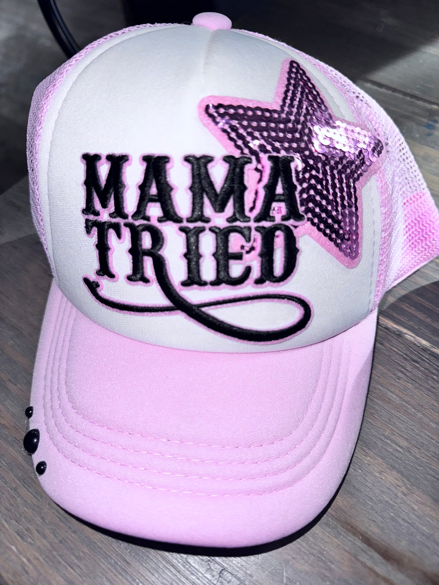 Mama tried youth trucker hat