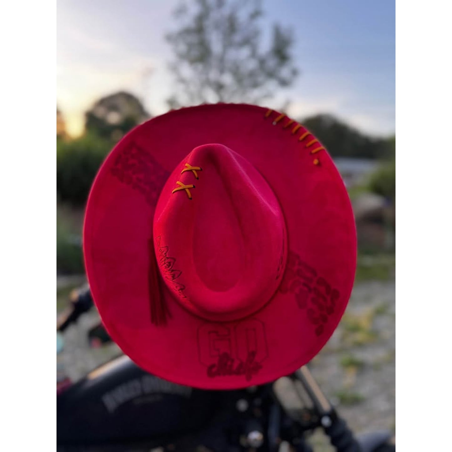 Custom Kansas City Chiefs Red Cowboy Hat