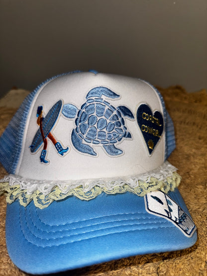 Coastal babe trucker hat