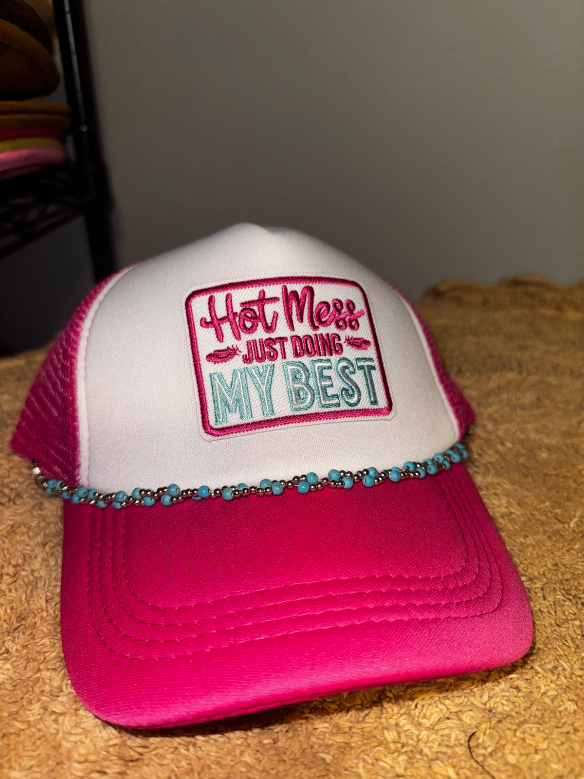 Hot mess womens trucker hat