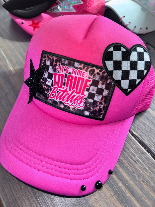 Its time to ride- adult trucker hat