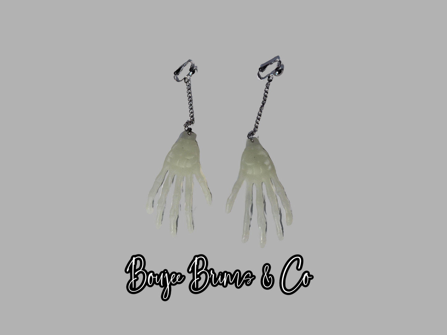 Halloween Skull Hand Earrings