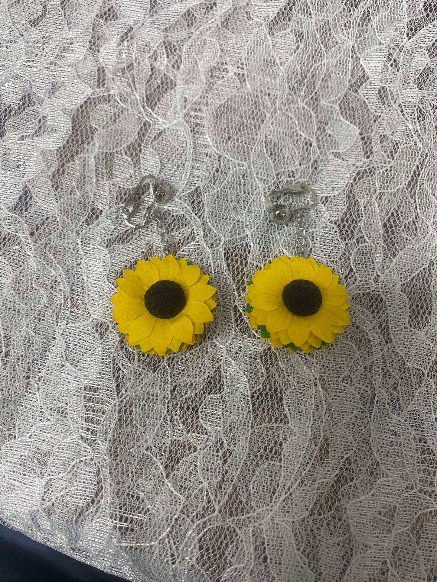 Paper Sunflower Earrings