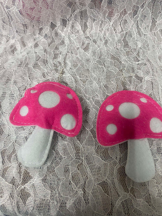 Felt Mushroom Earrings