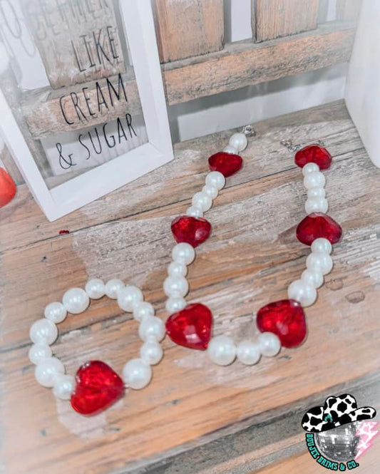 Simply in Love girl Set Toddler size (12in necklace +extender) Bracelet (5.5in)