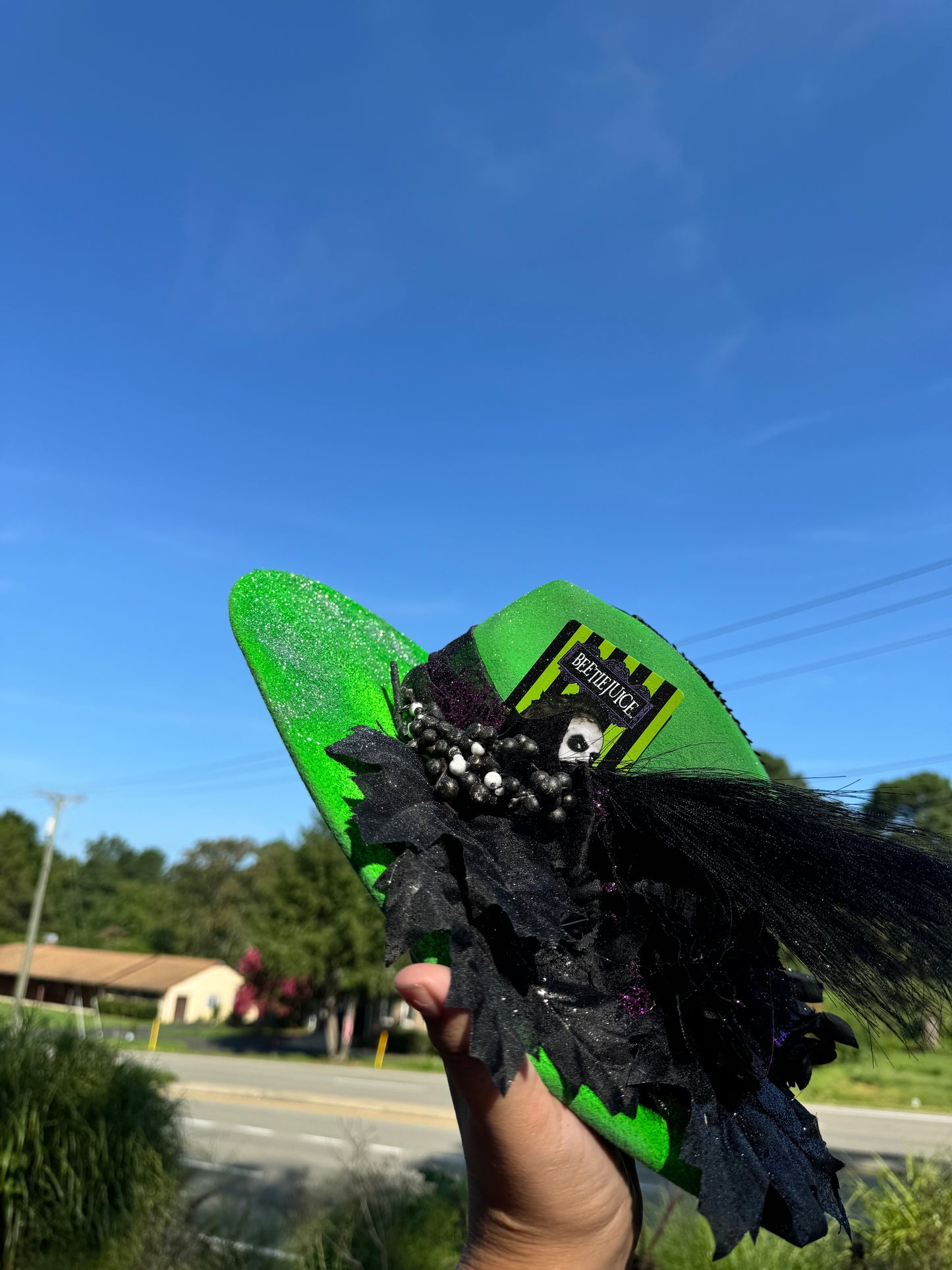 OTT beetlejuice Snake hat. (Top is a little heavier- recommended for ages 5+)