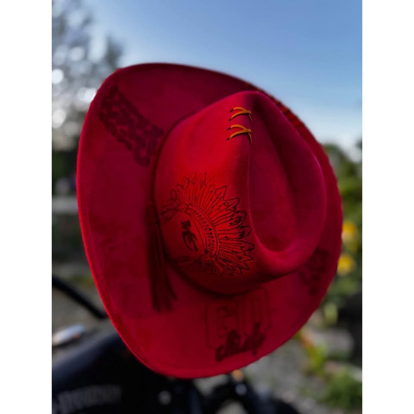 Custom Kansas City Chiefs Red Cowboy Hat