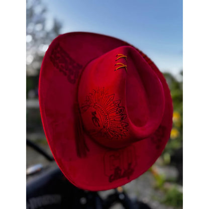 Custom Kansas City Chiefs Red Cowboy Hat