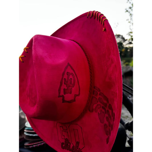 Custom Kansas City Chiefs Red Cowboy Hat