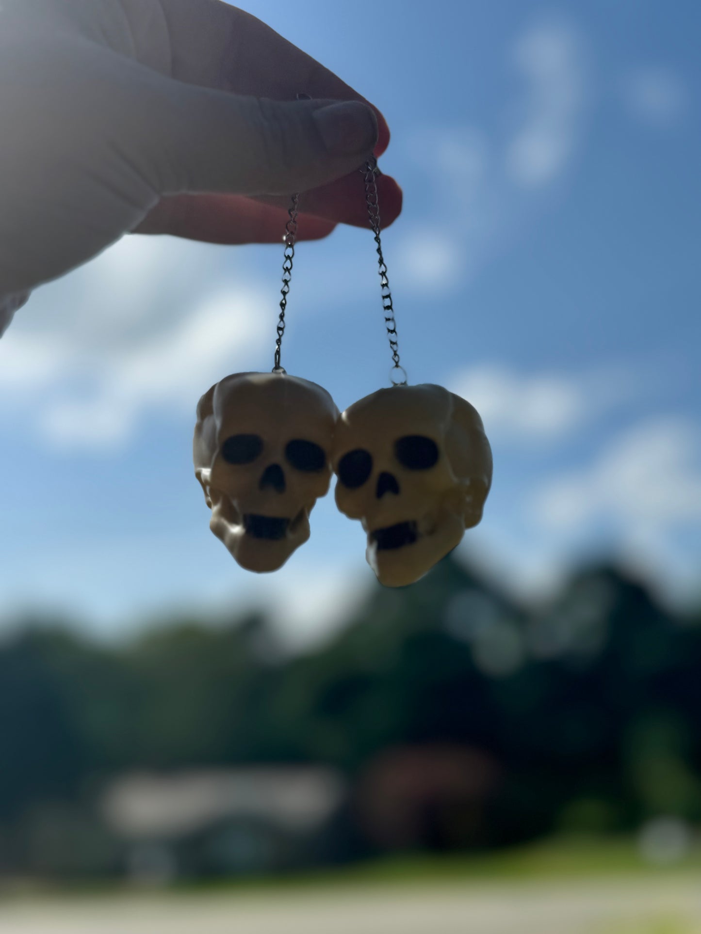 Skull head earrings