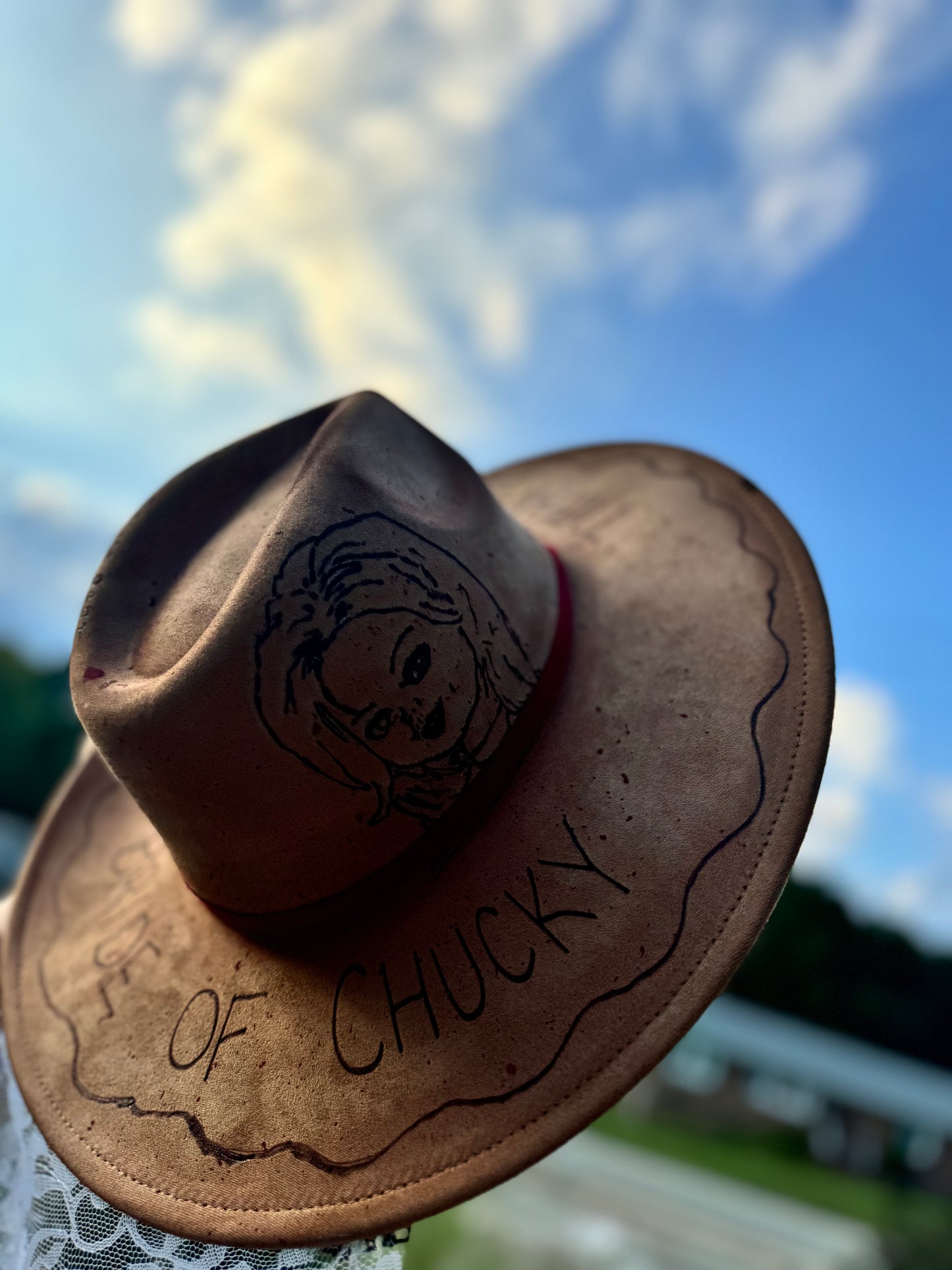Bride of Chucky.  Adult adj brim hat