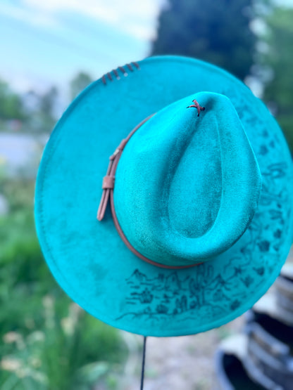 Desert Brim   - greenish teal not blue!!