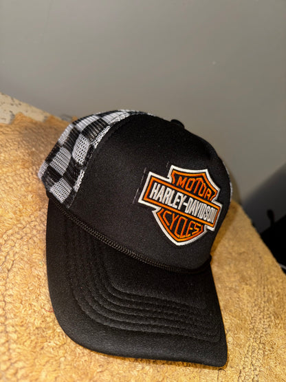Harley davidson checkered unisex hat