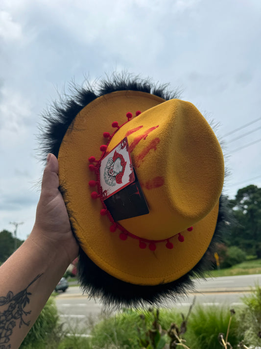 Georgie hat w/boa around brim - child size