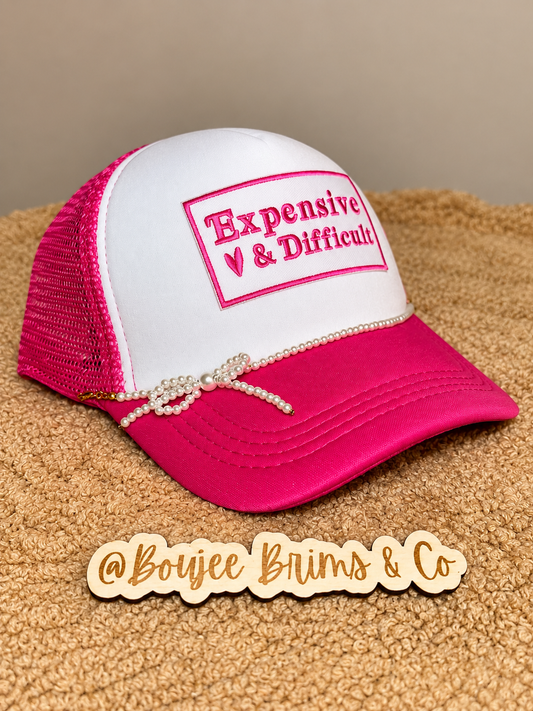 Expensive & difficult trucker hat.