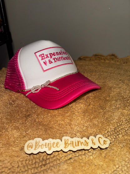 Expensive & difficult trucker hat.