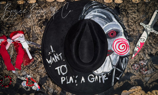 Jigsaw adult adj brim handpainted hat