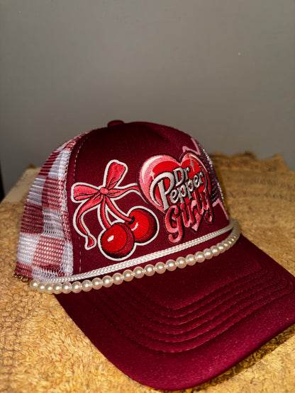 Dr pepper girly womens trucker hat