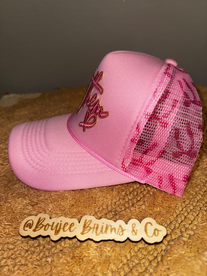 Let them womens coquette bow trucker hat