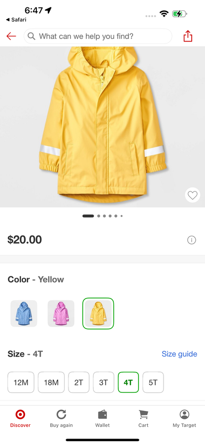 PREORDER - 10 DAY TAT - KIDS HANDPAINTED IT RAINCOAT