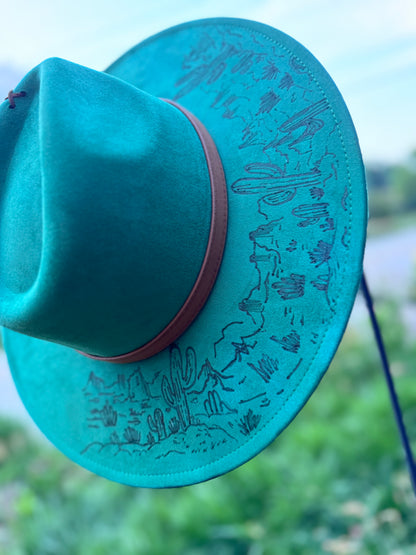 Desert Brim   - greenish teal not blue!!