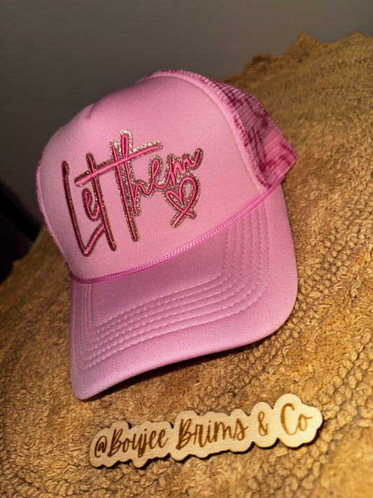 Let them womens coquette bow trucker hat