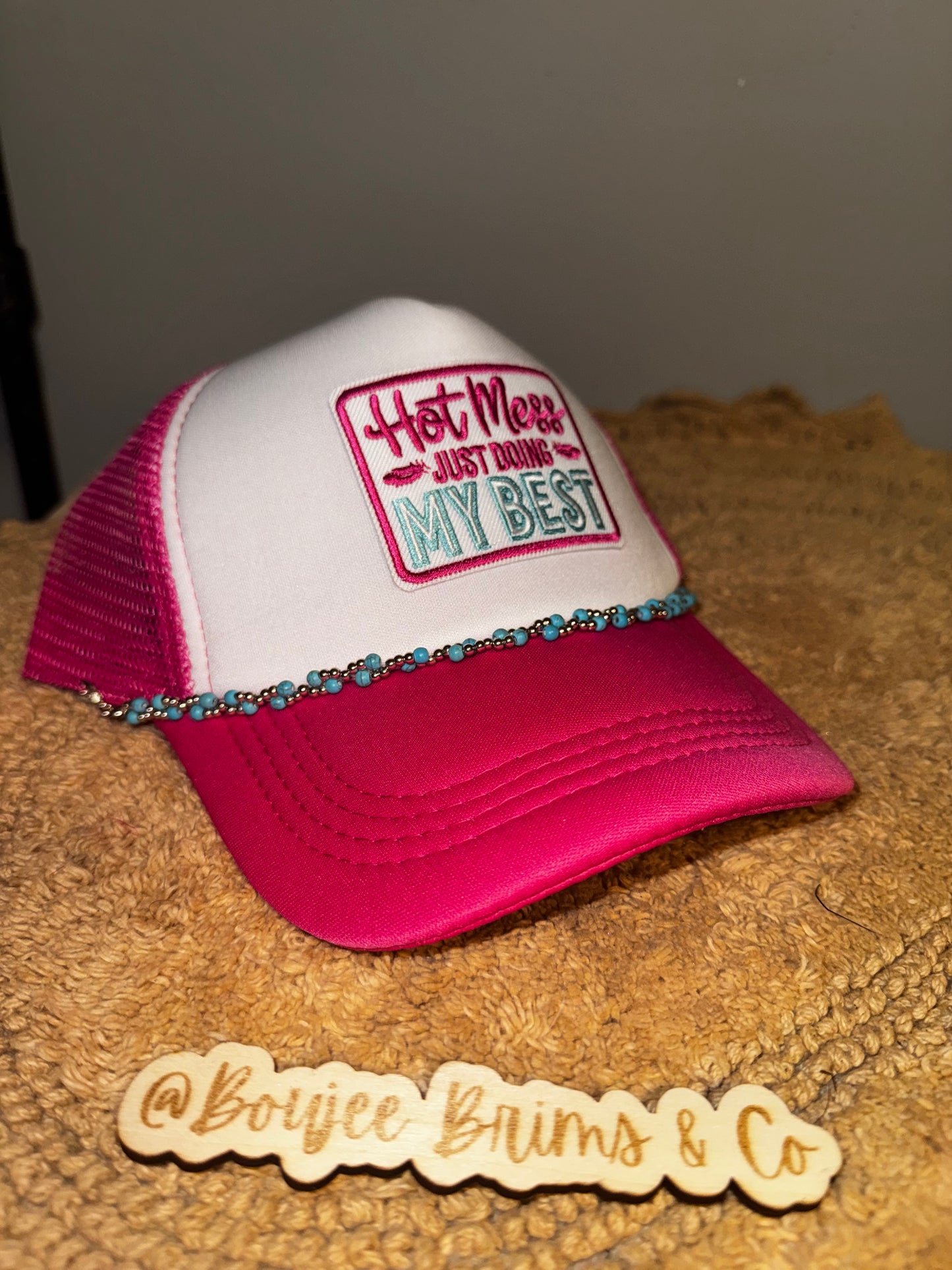 Hot mess womens trucker hat