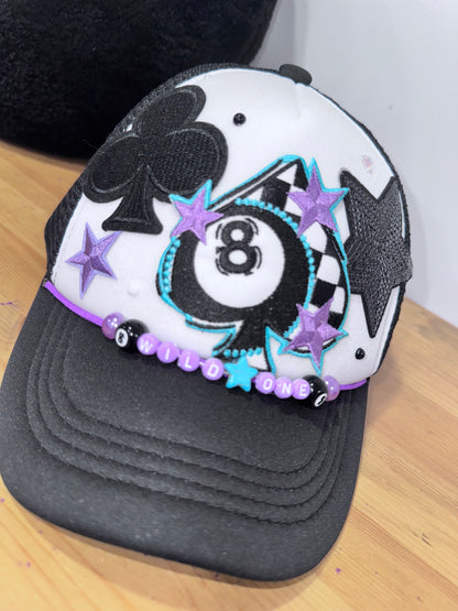 Wild one youth rts trucker hat *worn once for 5 mins for pics* shown on a 3 year old for sizing!