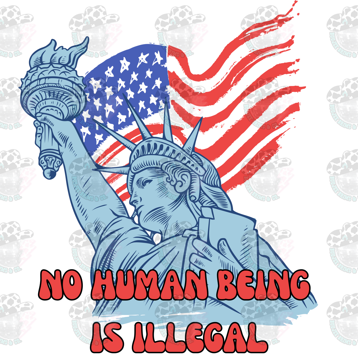 NO HUMAN IS ILLEGAL PNG