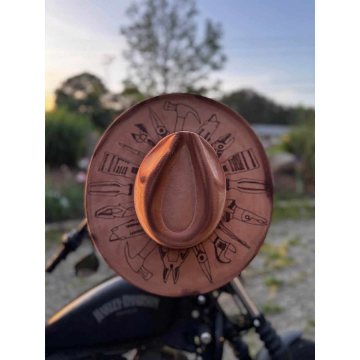 Custom Hand-Drawn Tool Design Fedora Hat