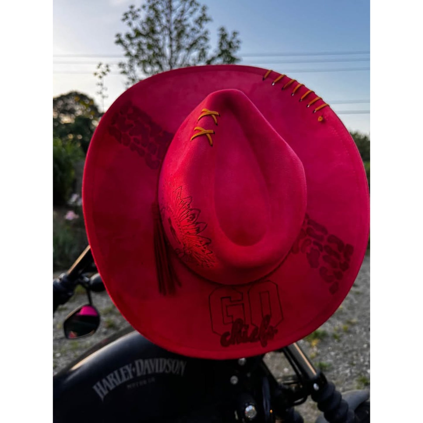 Custom Kansas City Chiefs Red Cowboy Hat