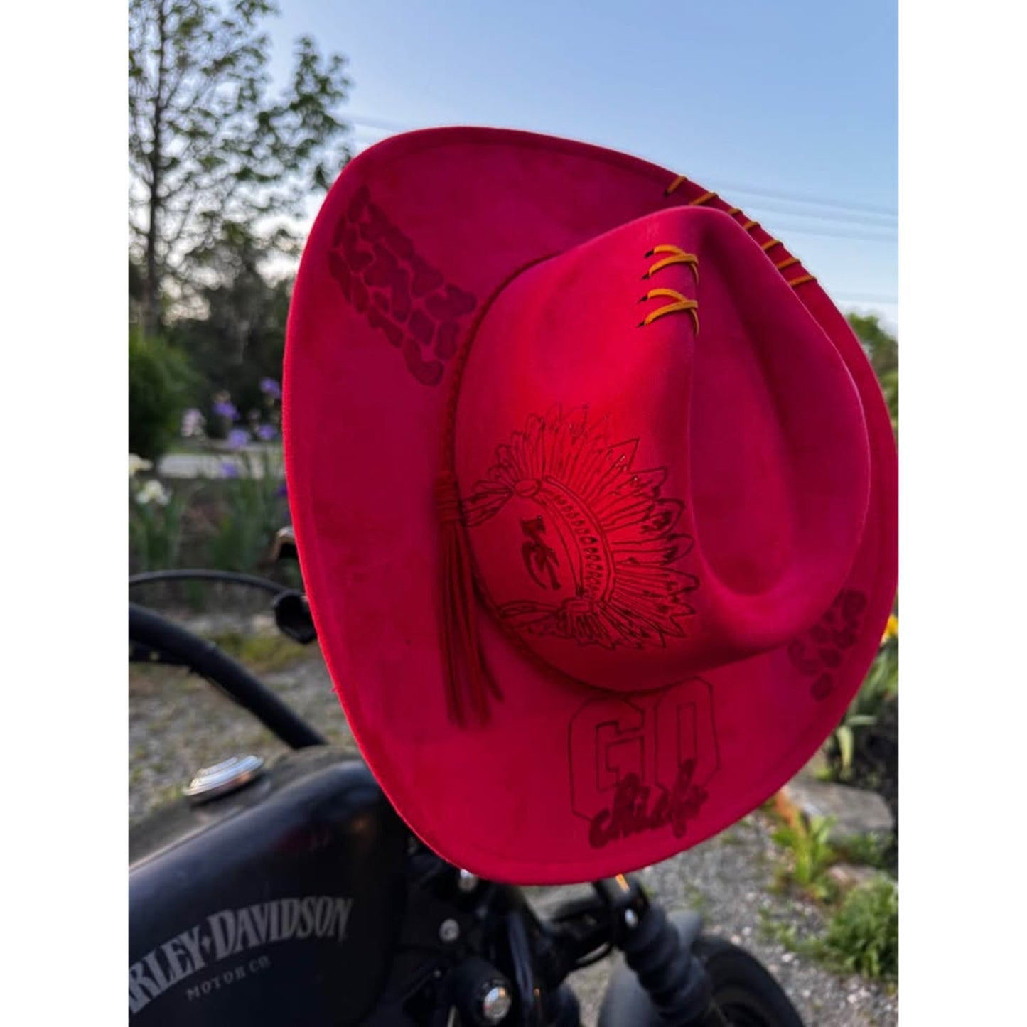 Custom Kansas City Chiefs Red Cowboy Hat