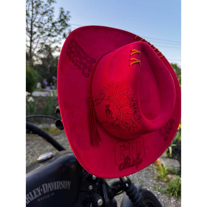Custom Kansas City Chiefs Red Cowboy Hat