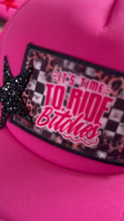 Its time to ride- adult trucker hat